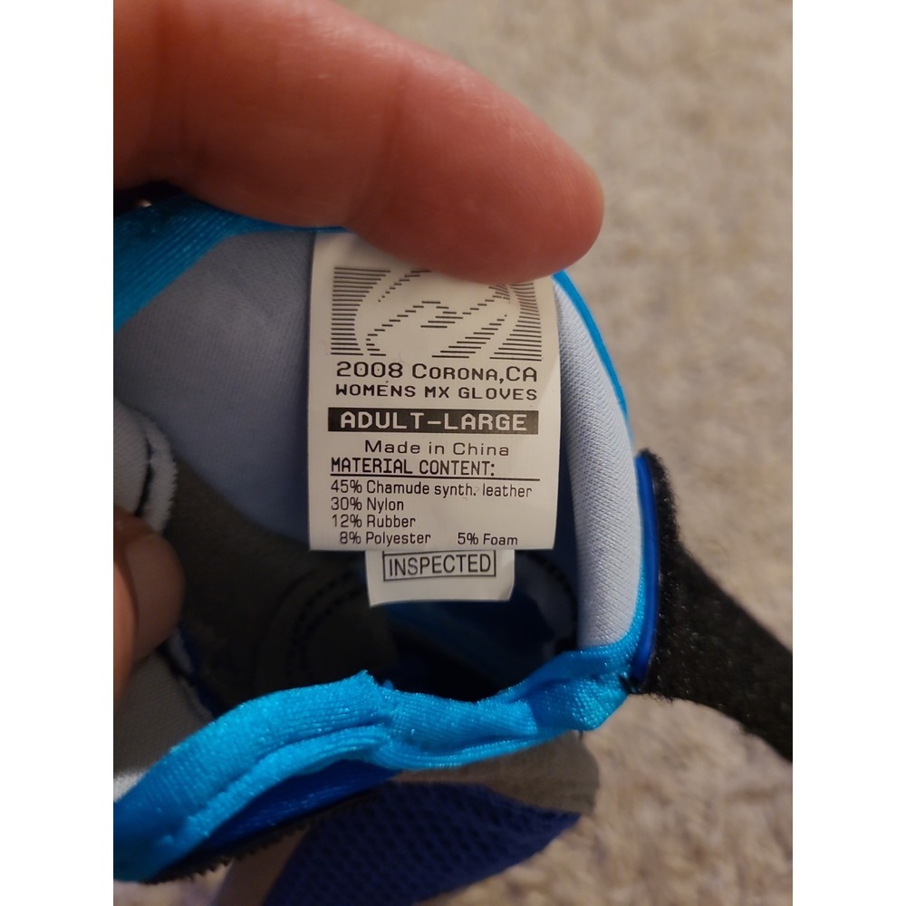 ANSWER RACING GLOVES Adult Large TUCKER ROCKY Blue Excellent Condition - Picture 5 of 5